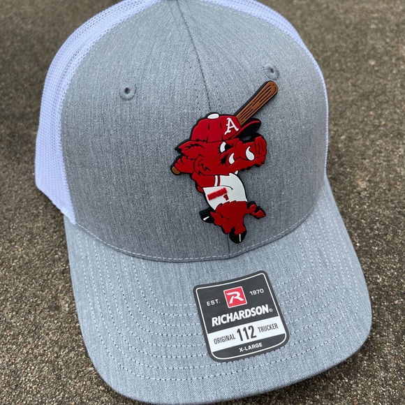 Ribby at Bat 3D Snapback Trucker Hat- Grey/ White - Picture 2 of 3